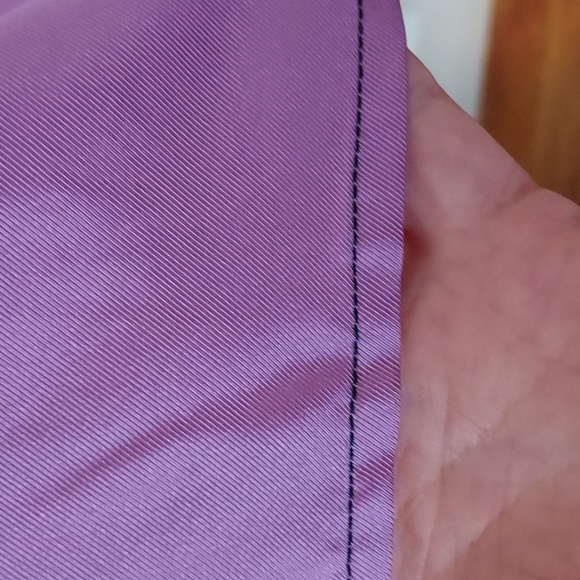 J Crew Collection Silk Twill Top Purple Navy - Picture 9 of 15